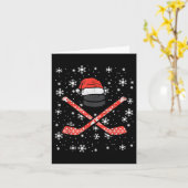 Kersti Hockey Sticks Puck Xmas Sport Man B Kaart (Gele Bloem)