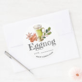 Kerstideeën Gekruide Eierpunch Ronde Sticker (Envelop)