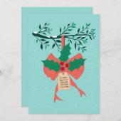 Kerstig en vrolijk feestdagenkaart (Voorkant / Achterkant)