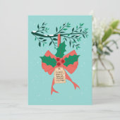 Kerstig en vrolijk feestdagenkaart (Staand voorkant)