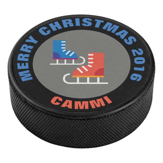 Kerstijs Schaatsen Hockey Puck (3/4)