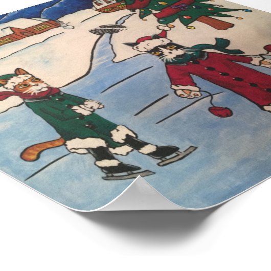 Kerstijskatten Poster (Hoek)