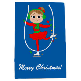 Kerstijsschaater met sterren medium cadeauzakje