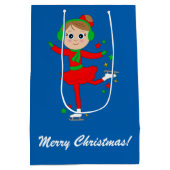 Kerstijsschaater met sterren medium cadeauzakje (Achterkant)