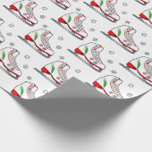 KerstijsSchaats Cadeaupapier (Hoek)