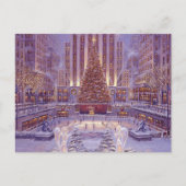 Kerstijsschaatsen Briefkaart (Voorkant)