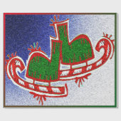 KerstijsSchaatsen - Cadeaupapier (Vlak)