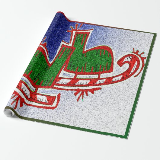 KerstijsSchaatsen - Cadeaupapier (Uitgerold)