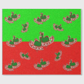 KerstijsSchaatsen - Cadeaupapier (Vlak)