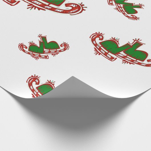 KerstijsSchaatsen - Cadeaupapier (Hoek)