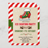 Kerstijsschaatsen Uitnodiging (Voorkant / Achterkant)