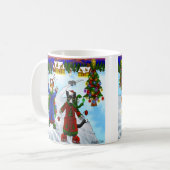 Kerstijsschaatsen V2 Koffiemok (Voorkant links)