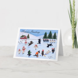 Kerstijsschilders Feestdagen Kaart