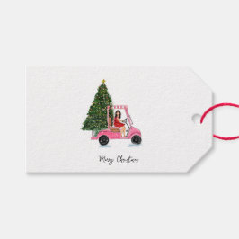 Kerstillustratie Cadeaulabel