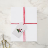Kerstillustratie Cadeaulabel (Met Touw)