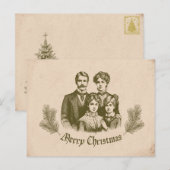 kerstillustratie feestdagenkaart (Voorkant / Achterkant)