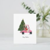 Kerstillustratie Feestdagenkaart (Staand voorkant)