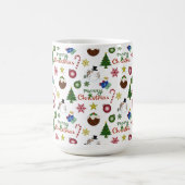 Kerstillustratie Mix Patroon Koffiemok (Center)