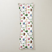 Kerstillustratie Mix Patroon Lichaamskussen (Achterkant (Verticaal))