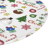 Kerstillustratie Mix Patroon Snijplank (Hoek)