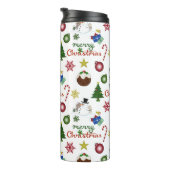 Kerstillustratie Mix Patroon Thermosbeker (Geroteerd rechts)