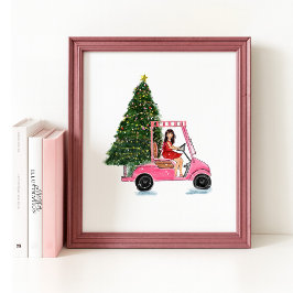 Kerstillustratie Poster
