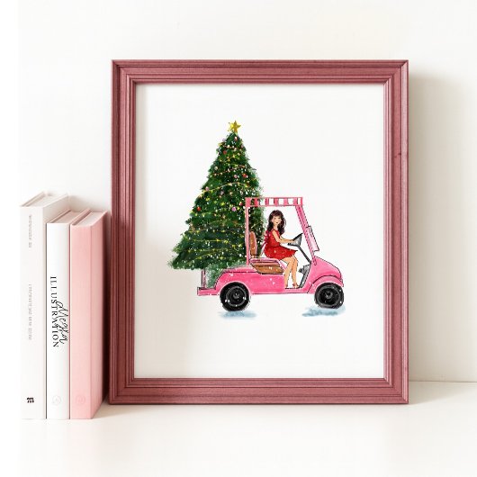 Kerstillustratie Poster