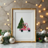 Kerstillustratie Poster