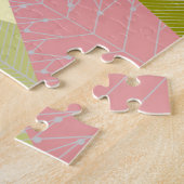 Kerstillustratie sierplanten en bomen legpuzzel (Zijkant)