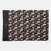 kerstillustratie snoep Kerstmis Theedoek (Horizontaal)