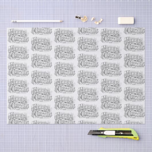  kerstillustratie uit 1876 tissuepapier (Craft)