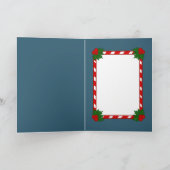 Kerstillustratie uit het verleden kaart (Binnen)