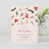 kerstillustratie waterverf feestdag kaart (Staand voorkant)