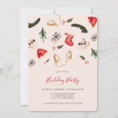 kerstillustratie waterverf feestdag kaart (Voorkant)