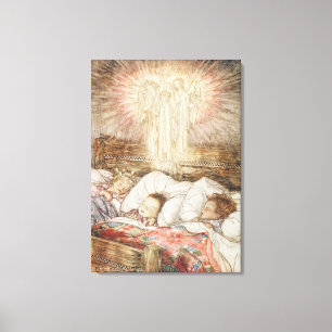 kerstillustraties canvas afdruk