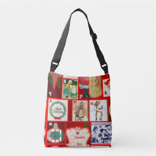 kerstillustraties  feestdag crossbody tas