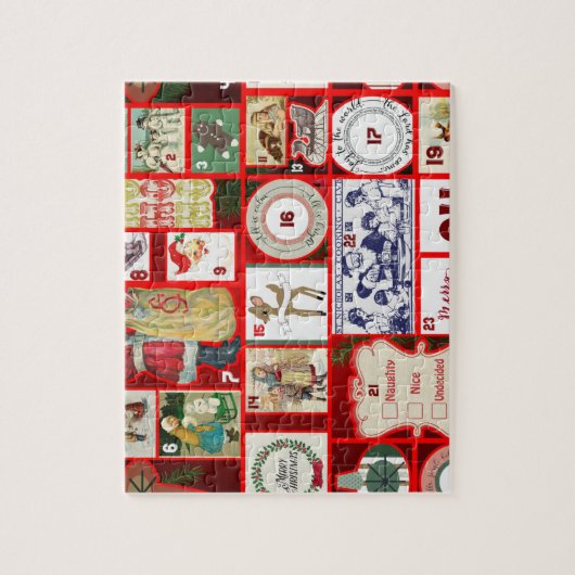 kerstillustraties  feestdag legpuzzel (Verticaal)