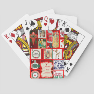 kerstillustraties  feestdag pokerkaarten
