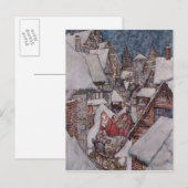 kerstillustraties feestdagenkaart (Voorkant / Achterkant)