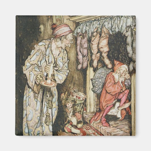 kerstillustraties magneet (Voorkant)