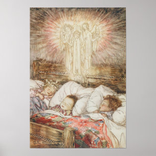 kerstillustraties poster