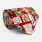 Kerstillustraties Vintage Kerstpret Stropdas (Opgerold)
