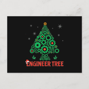 kerstingenieur, boomwerktechniek aankondigingskaart