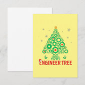 kerstingenieur, boomwerktechniek bedankkaart (Voorkant / Achterkant)