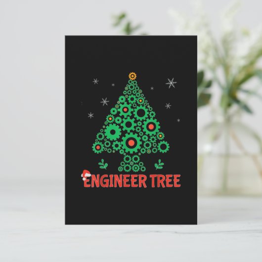 kerstingenieur, boomwerktechniek informatiekaartje (Staand voorkant)