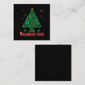 kerstingenieur, boomwerktechniek vierkante visitekaartje (Voorkant / Achterkant)