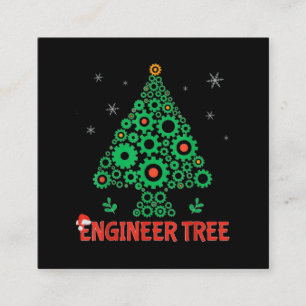 kerstingenieur, boomwerktechniek vierkante visitekaartje