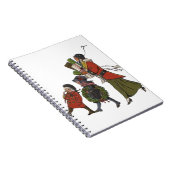 Kerstinkopen doen met de familie in nostalgische s notitieboek (Rechterzijde)