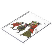 Kerstinkopen doen met de familie in nostalgische s notitieboek (Linkerzijde)