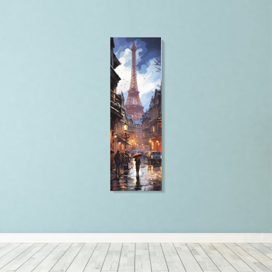 Kerstinkopen in Parijs Canvas Afdruk (Insitu (Houten vloer))